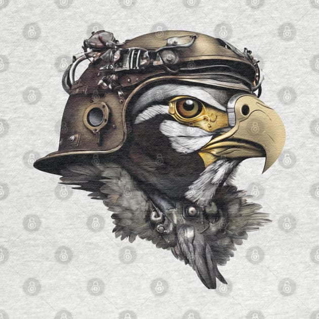 steampunk eagle head by JnS Merch Store